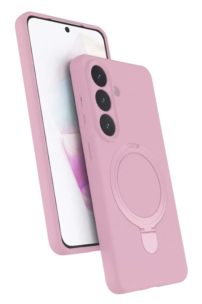 Newface Samsung Galaxy S26 Regal Magsafe Standlı Kapak - Açık Pembe