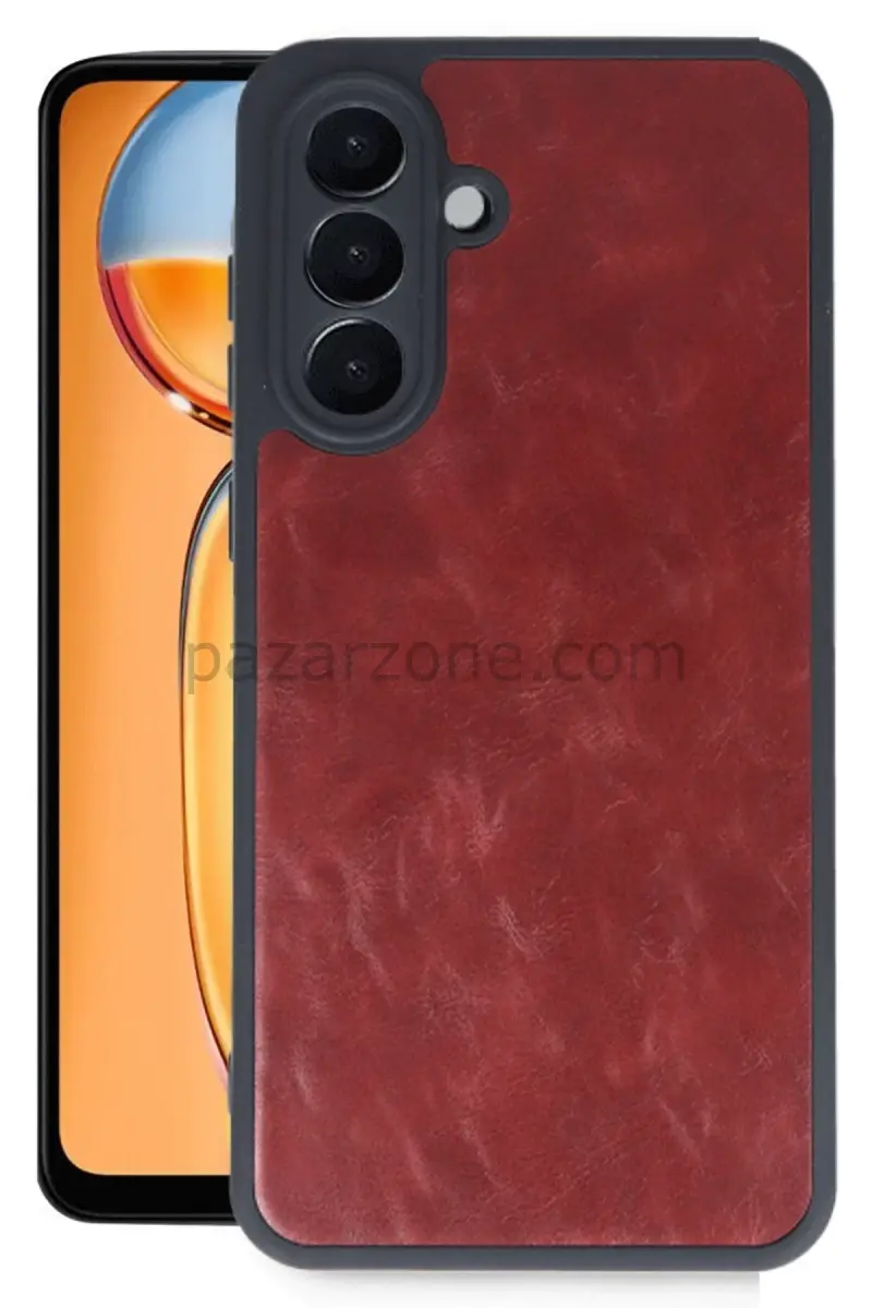Newface Samsung Galaxy A26 Kılıf Aras Deri Kapak - Bordo