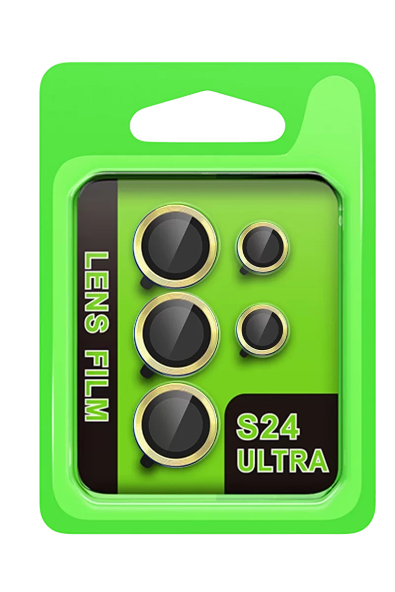 Newface Samsung Galaxy S24 Ultra Raze Metal Kamera Lens - Sarı
