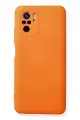 Newface Xiaomi Redmi Note 10 Kılıf Nano içi Kadife Silikon - Turuncu