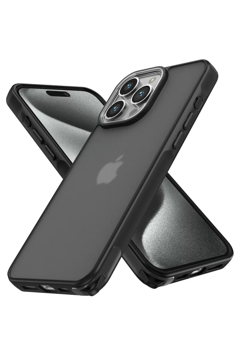Newface Apple iPhone 14 Pro Max Kılıf Elegant Kapak - Siyah