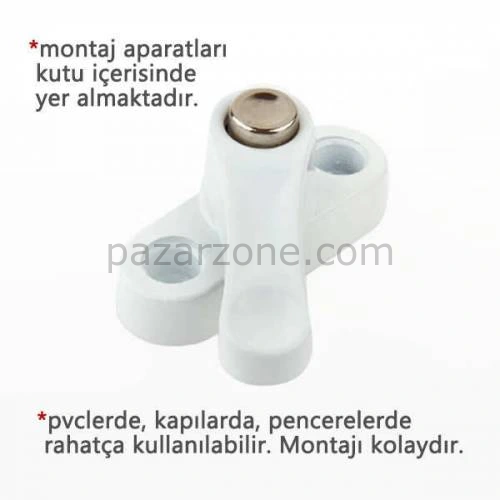 Pvc Kapı Pencere Emniyet Kilidi -  Düğmeli Pimapen Kilidi - Çelik