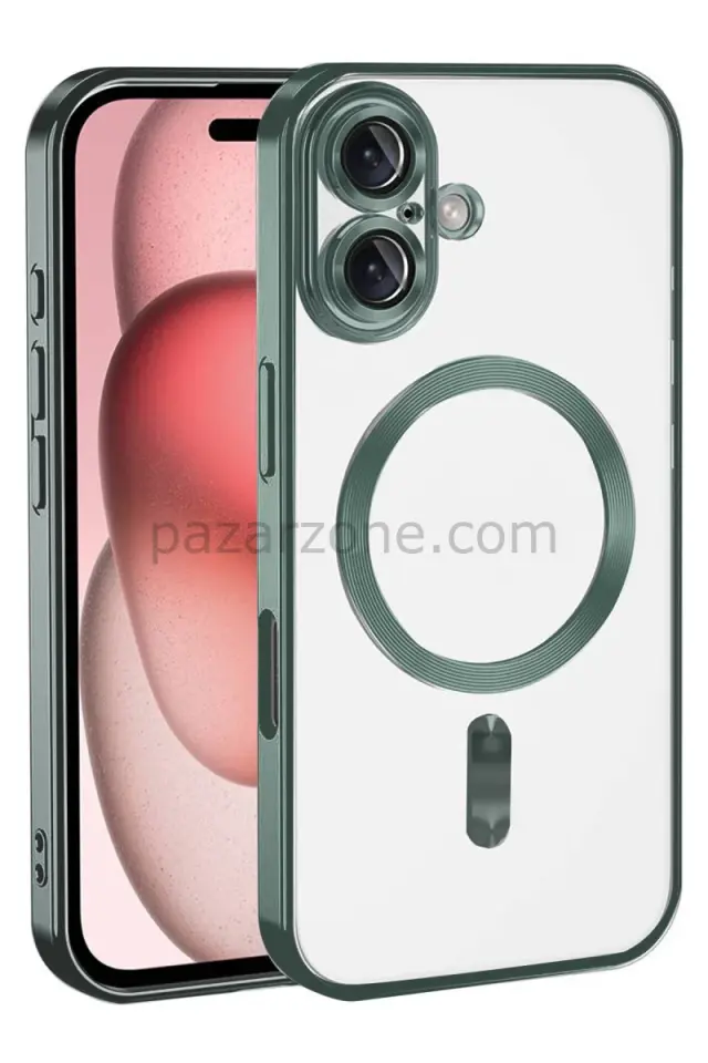 Newface Apple iPhone 17 Kross Magneticsafe Kapak - Koyu Yeşil