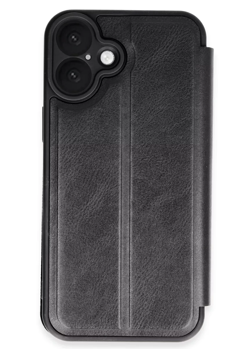 Newface Apple iPhone 16 Kılıf Flip Cover - Siyah