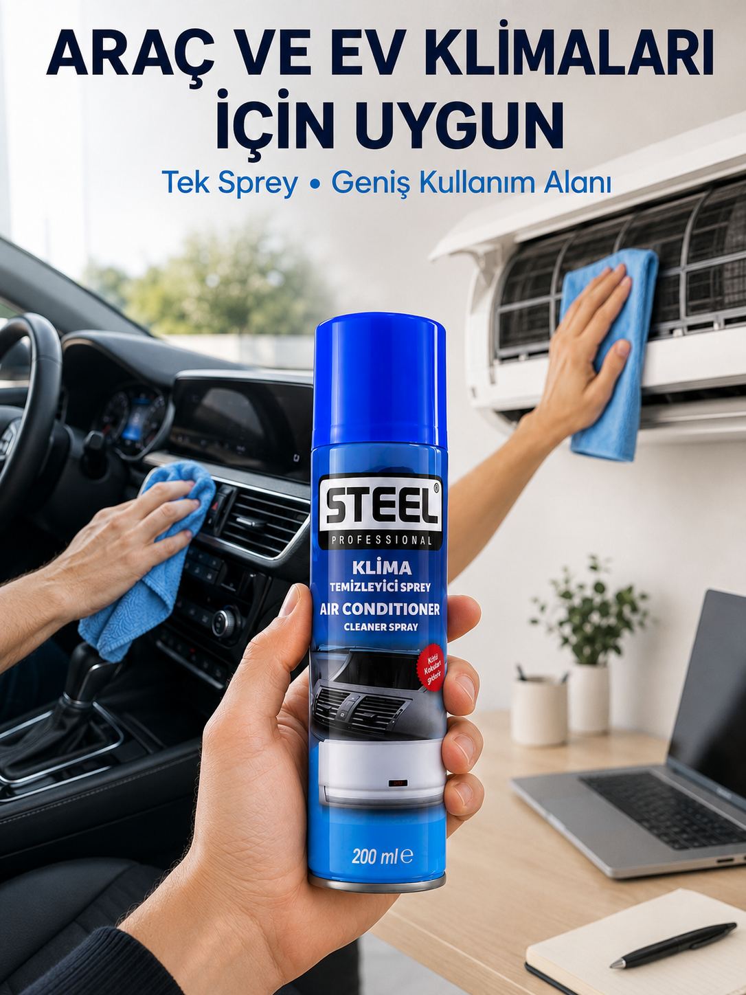 Araç Kliması ve Ev Tipi Klimalar İçin Temizlik Çözümü