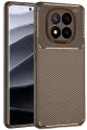 Newface Xiaomi Redmi Note 14 Pro 4G Kılıf Auto Focus Karbon Kapak - Kahverengi