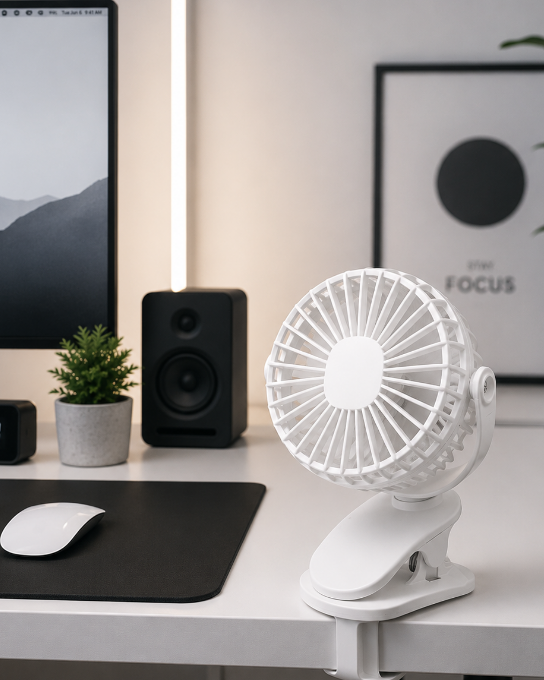 360 Derece Ayarlanabilir Sessiz Çalışan Mandallı Fan