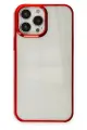 Newface Apple iPhone 14 Pro Max Kılıf Element Silikon - Kırmızı