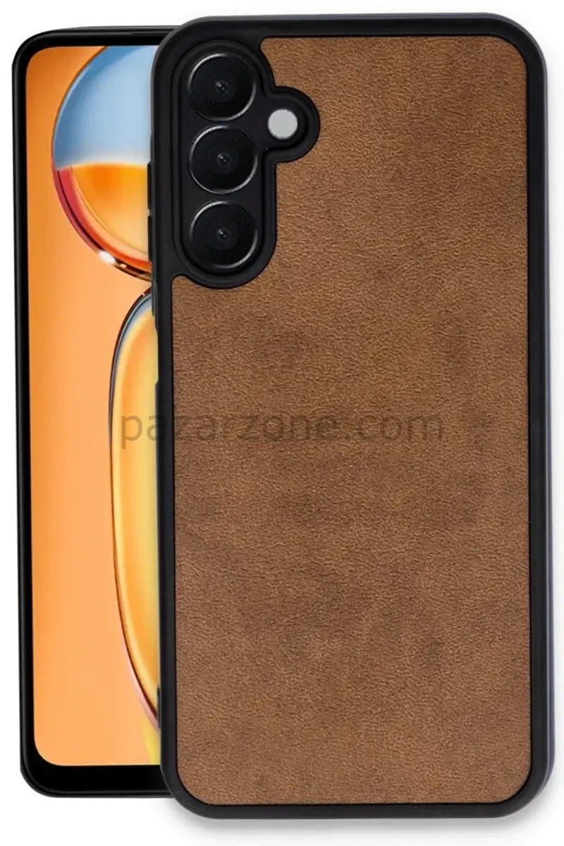Newface Samsung Galaxy A26 Kılıf Aras Deri Kapak - Taba