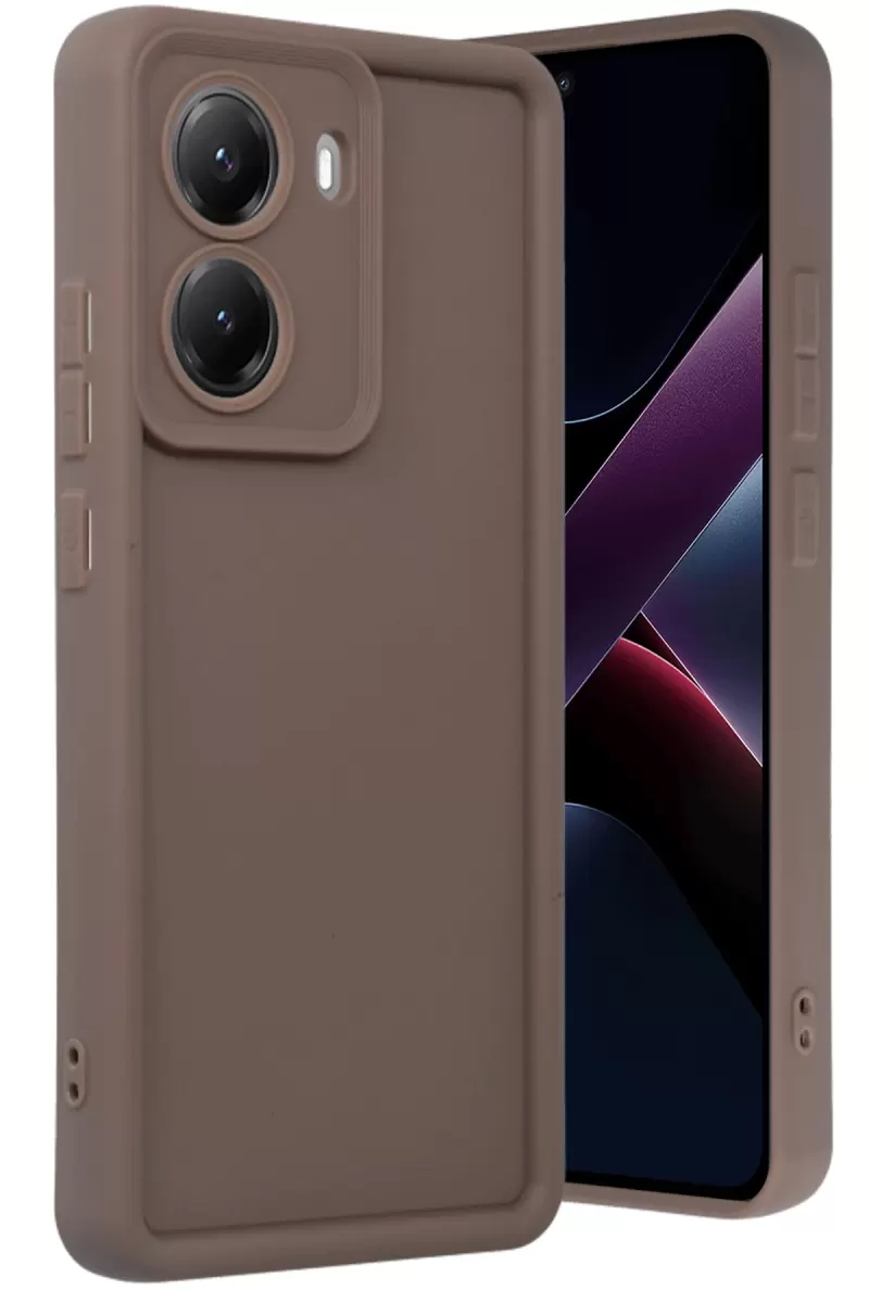 Newface Xiaomi Poco X7 Pro Viera Silikon - Kahverengi