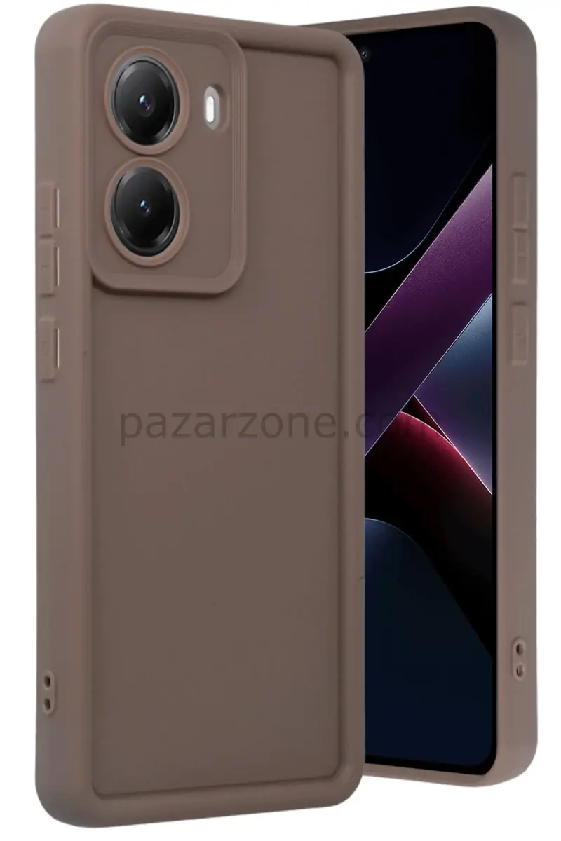 Newface Xiaomi Poco X7 Pro Viera Silikon - Kahverengi