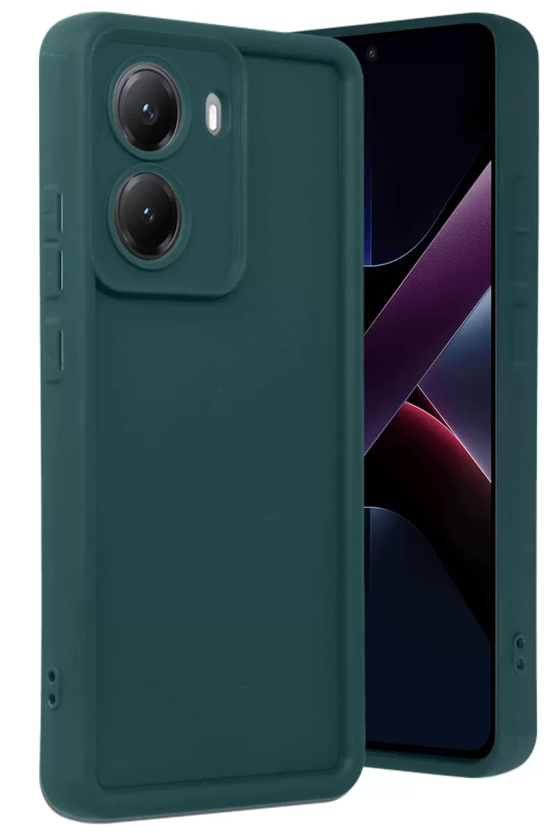 Newface Xiaomi Poco X7 Pro Viera Silikon - Koyu Yeşil
