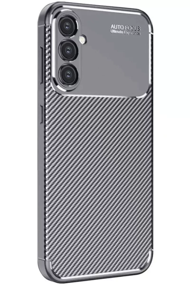 Newface Samsung Galaxy A26 Kılıf Auto Focus Karbon Kapak - Gri