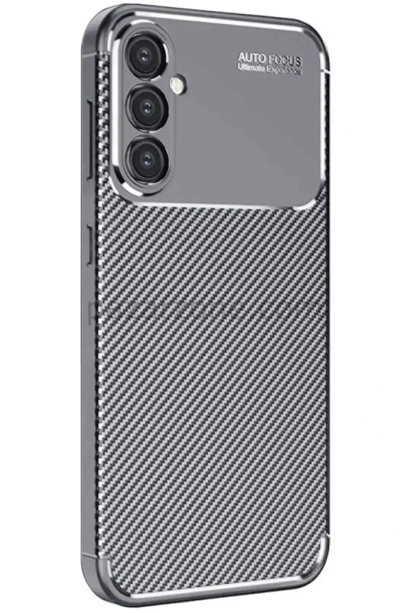 Newface Samsung Galaxy A26 Kılıf Auto Focus Karbon Kapak - Gri