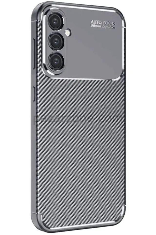 Newface Samsung Galaxy A26 Kılıf Auto Focus Karbon Kapak - Gri