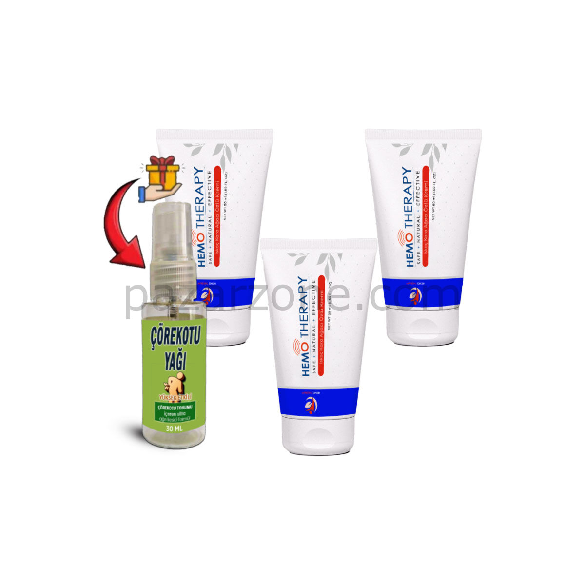 Hemo Therapy: 3 Adet> İskoç Karaağaç Özlü An.al Bakım Kremi 50 ml + Çörekotu Yağı
