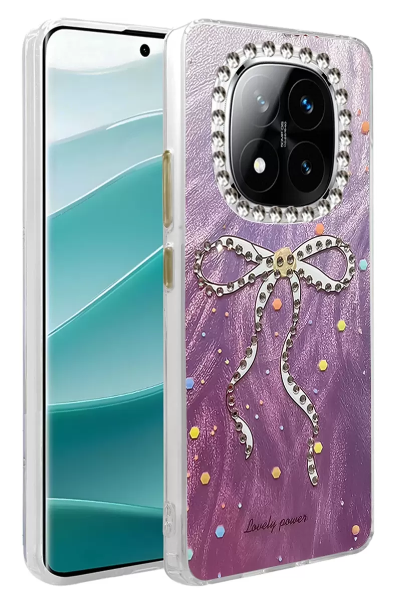 Newface Xiaomi Redmi Note 14 Pro 4G Kılıf Blade Aynalı Desenli Kapak - Desen 1