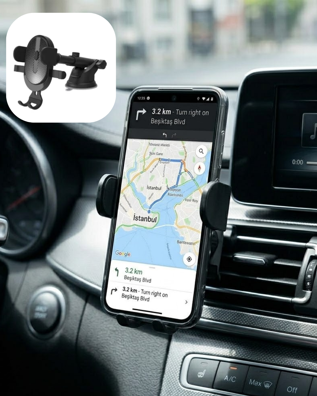 Araç Konsol Telefon Tutucu Ayarlanabilir Telefon Standı