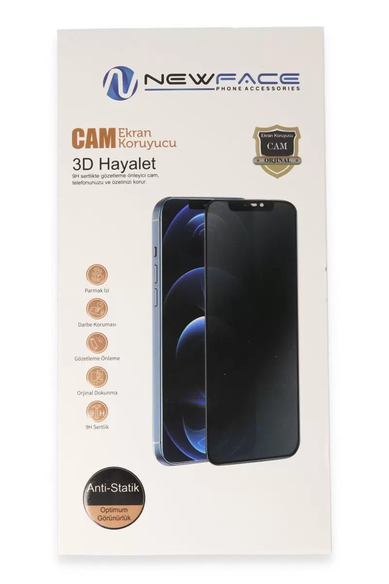 Newface Samsung Galaxy S26 Ultra 3D Antistatik Hayalet Cam Ekran Koruyucu - Siyah