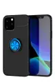 Newface Apple iPhone 12 Kılıf Range Yüzüklü Silikon - Siyah-Mavi