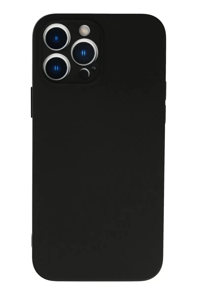Newface Apple iPhone 13 Pro Kılıf Nano içi Kadife Silikon - Siyah