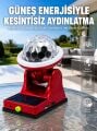 Şarjlı RGB Projektör Lamba Güneş Enerjili Çok Fonksiyonlu Disco Işık Lambası