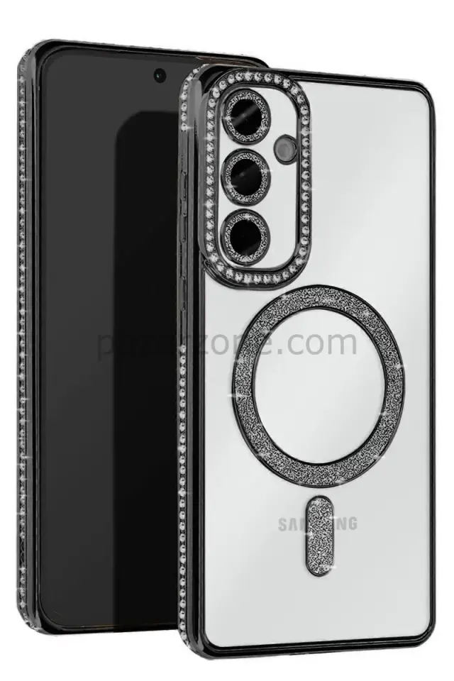 Newface Samsung Galaxy A56 Joke Simli Magneticsafe Kılıf - Siyah