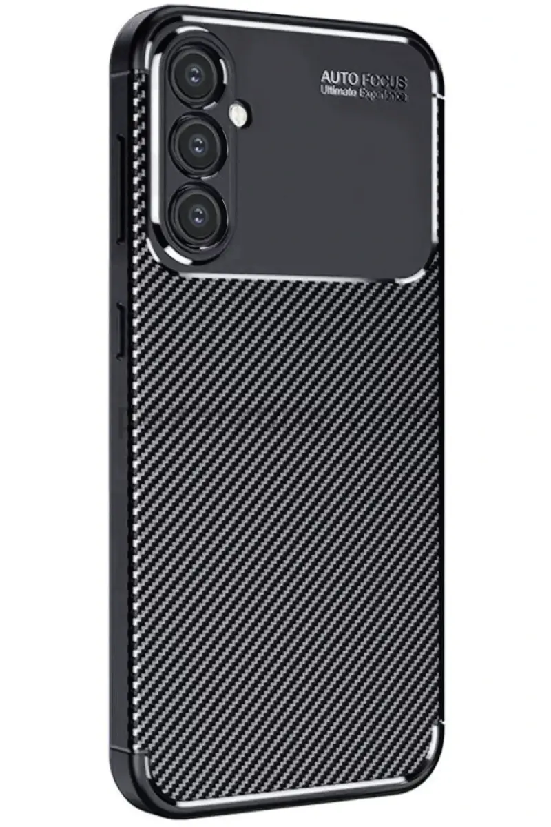 Newface Samsung Galaxy A26 Kılıf Auto Focus Karbon Kapak - Siyah