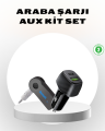 Bluetooth AUX Çevirici ve PD Destekli Araç Şarj Cihazı 2’li Set