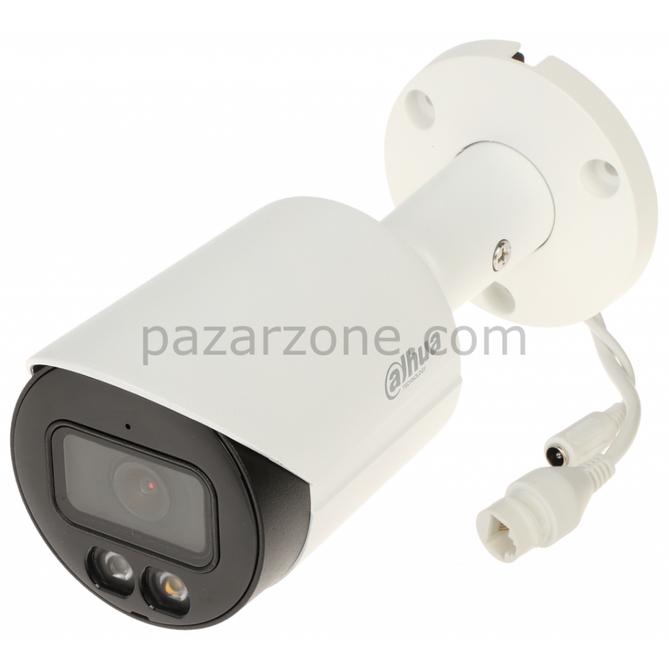 DAHUA  IPC-HFW2449S-S-IL, 4Mpix, Full Color, 3,6mm Lens, H265+, 30Mt Gece Görüşü, IP67, Dahili Mikrofon, PoE Bullet IP Kamera