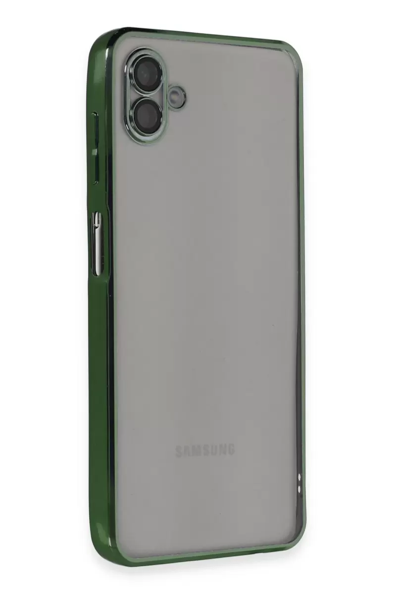 Newface Samsung Galaxy A04 Kılıf Razer Lensli Silikon - Yeşil