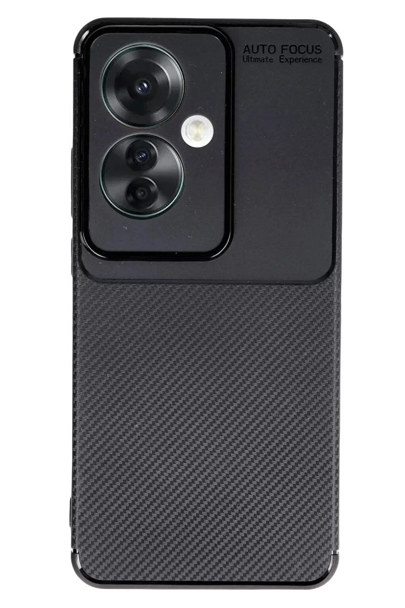 Newface Oppo Reno 11F Kılıf Auto Focus Karbon Kapak - Siyah