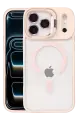 Joko Apple iPhone 17 Pro Max Remim Lensli Magsafe Standlı Kapak - Pembe