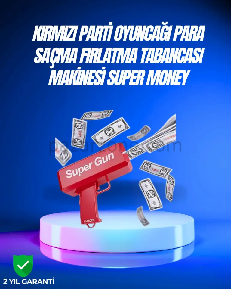 Dolar Boyutunda Kâğıt Atışı Yapan Pil ile Çalışan Oyuncak Tabanca