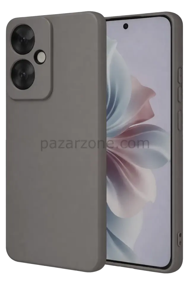 Newface Oppo Reno 11F Kılıf First Silikon - Gri