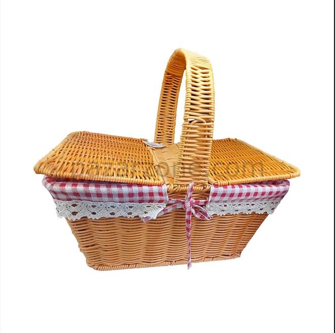 Kapaklı Hasır Piknik Sepeti