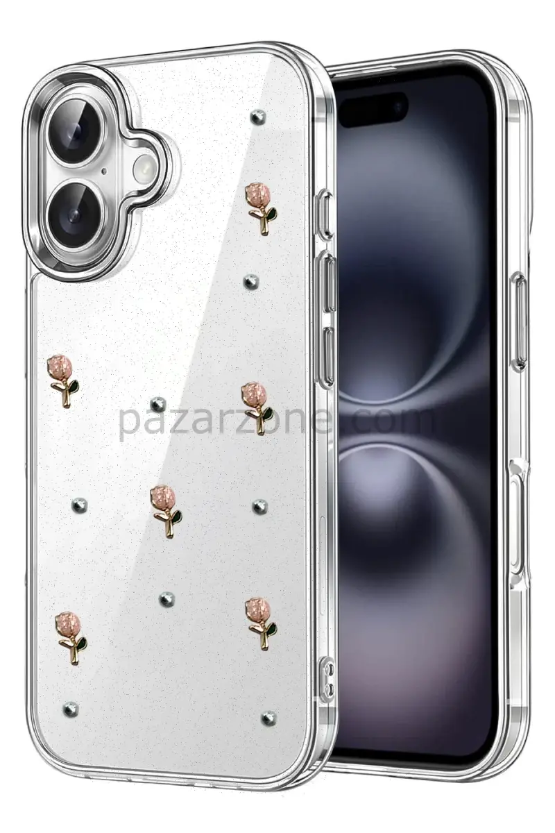 Newface Apple iPhone 16 Fiyonk Desenli Kapak - Desen 6