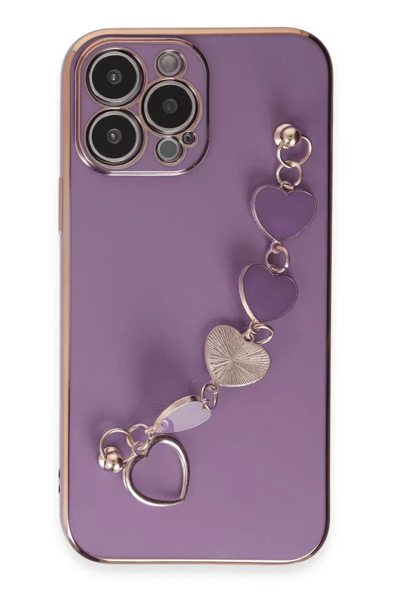 Newface Apple iPhone 14 Pro Max Kılıf Esila Silikon - Mor