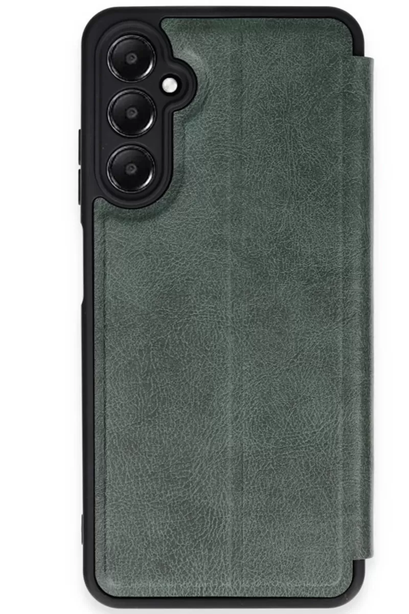 Newface Samsung Galaxy A26 Kılıf Flip Cover - Koyu Yeşil