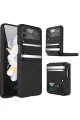 Newface Samsung Galaxy Z Flip 3 Kılıf Belt Flip Kapak - Siyah