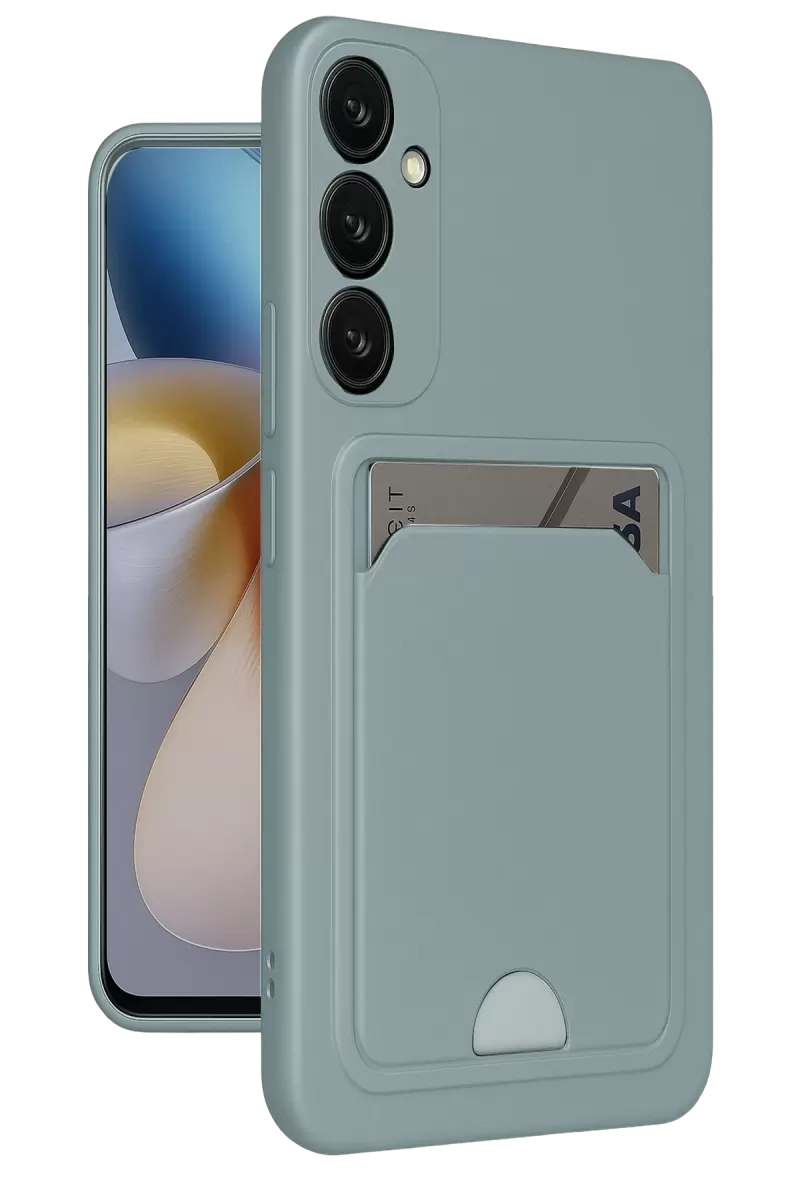 Newface Samsung Galaxy A26 Kılıf Kelvin Kartvizitli Silikon - Açık Yeşil