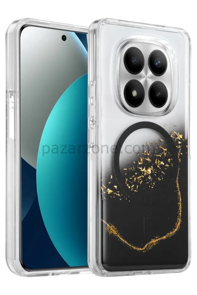 Onegif Xiaomi Redmi Note 15 Pro 4G Lotus Simli Magsafe Kapak - Siyah