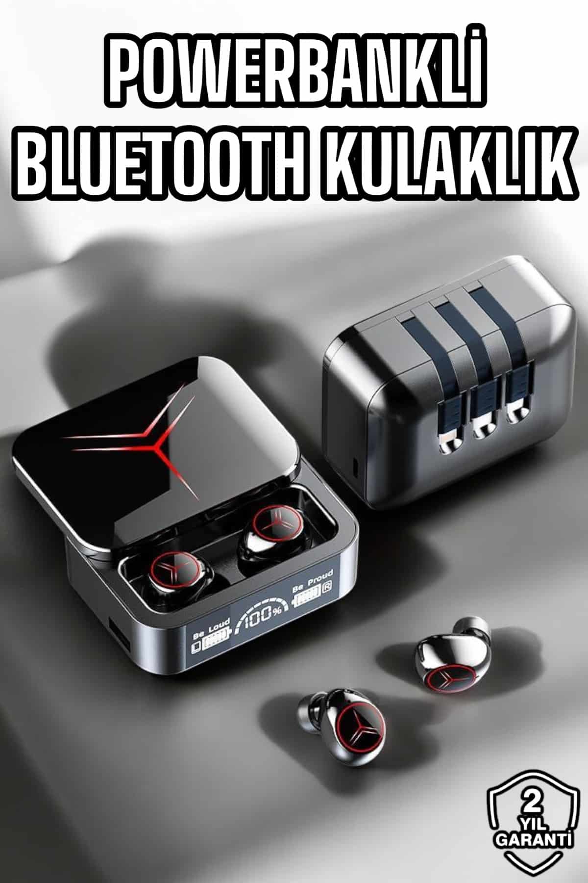 Yeni Nesil Powerbankli Bluetooth Bağlantılı Kablosuz Kulaklık