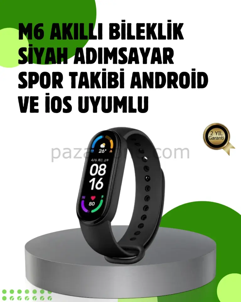 Bluetooth 5.0 Akıllı Bileklik – Kalp, Uyku ve Aktivite Takibi