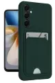 Newface Samsung Galaxy A26 Kılıf Kelvin Kartvizitli Silikon - Koyu Yeşil
