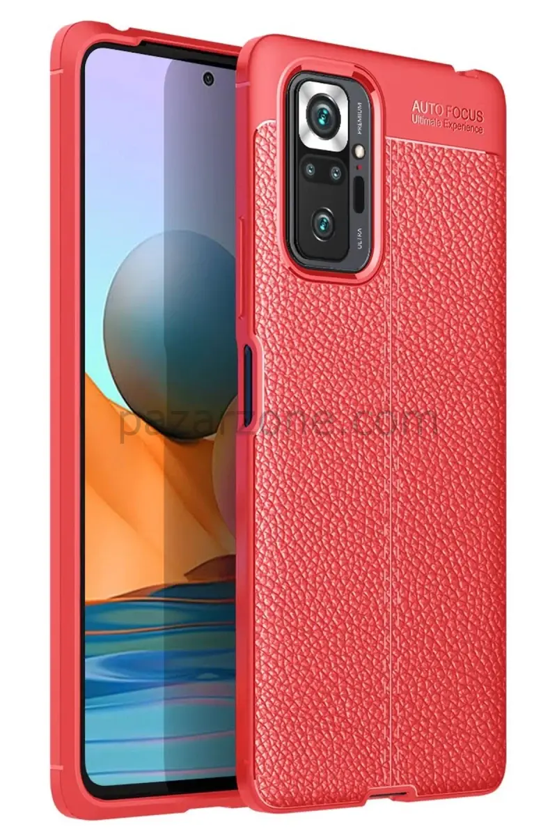 Newface Xiaomi Redmi Note 10 Pro Kılıf Auto Focus Kapak - Kırmızı