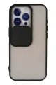 Newface Apple iPhone 13 Pro Kılıf Palm Buzlu Kamera Sürgülü Silikon - Siyah