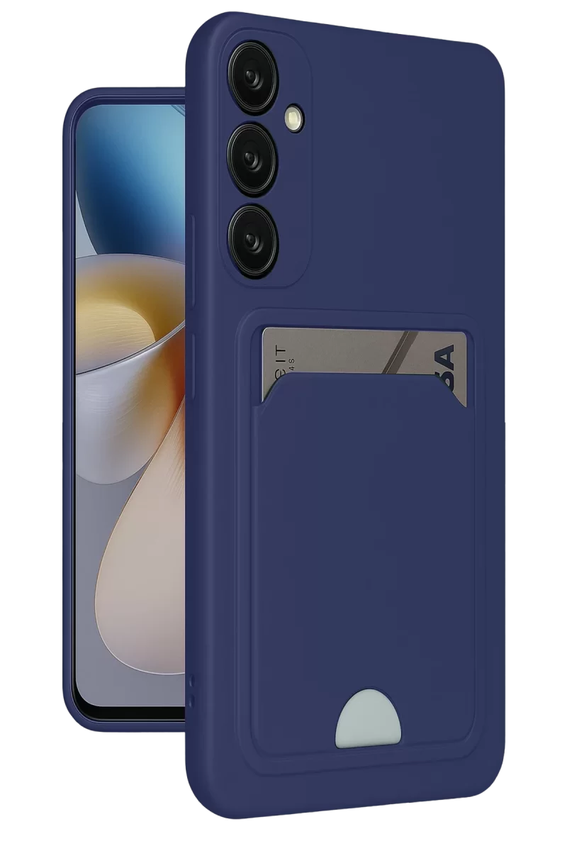 Newface Samsung Galaxy A26 Kılıf Kelvin Kartvizitli Silikon - Lacivert