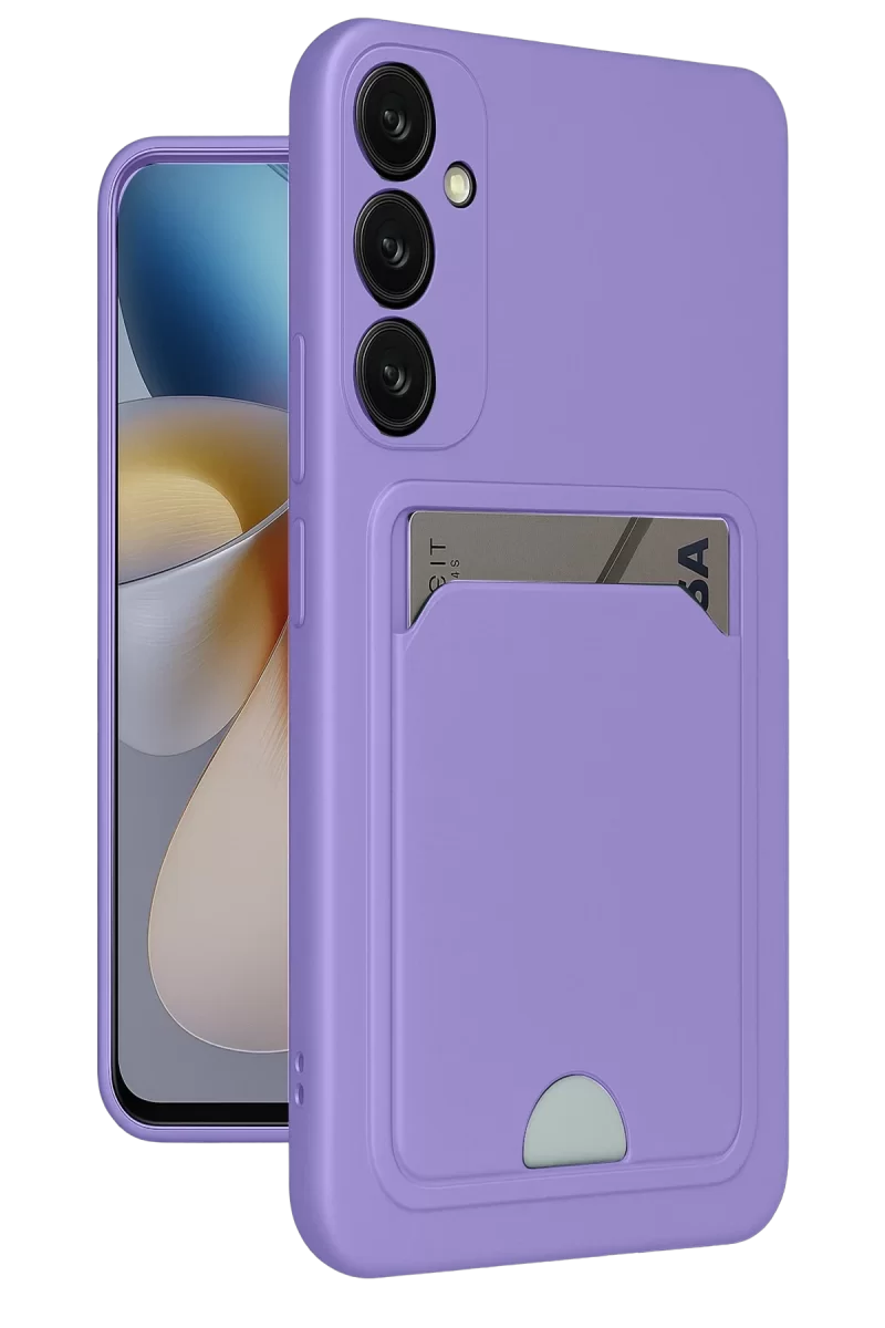 Newface Samsung Galaxy A26 Kılıf Kelvin Kartvizitli Silikon - Lila
