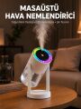 Araç ve Ev İçin Hava Nemlendirici Projektörlü Sessiz Buhar Yeni Nesil